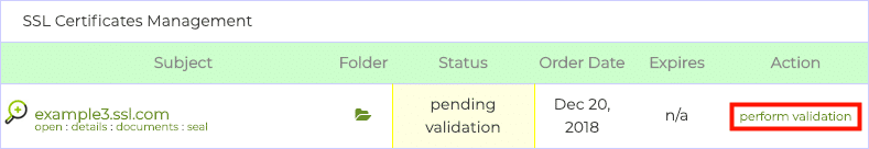 perform validation