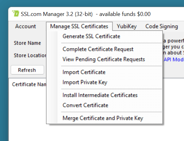Generation and Validation with Manager SSL.com