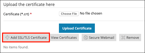 Add SSL/TLS Certificate