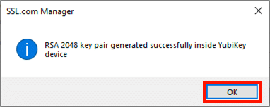 Key pair generated successfully