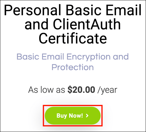 Monotonous Sprinkle rag Order and Install Personal Basic Email and ClientAuth Certificates - SSL.com