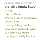 Billing and Purchase Menu