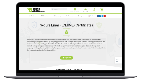 S MIME certificate in SSL